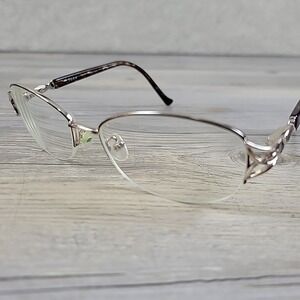Tura‎ Eyeglasses Mod R908 BRN Frames Only Half Rim 53-17-140mm Brown Tortoise